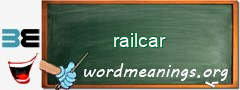 WordMeaning blackboard for railcar